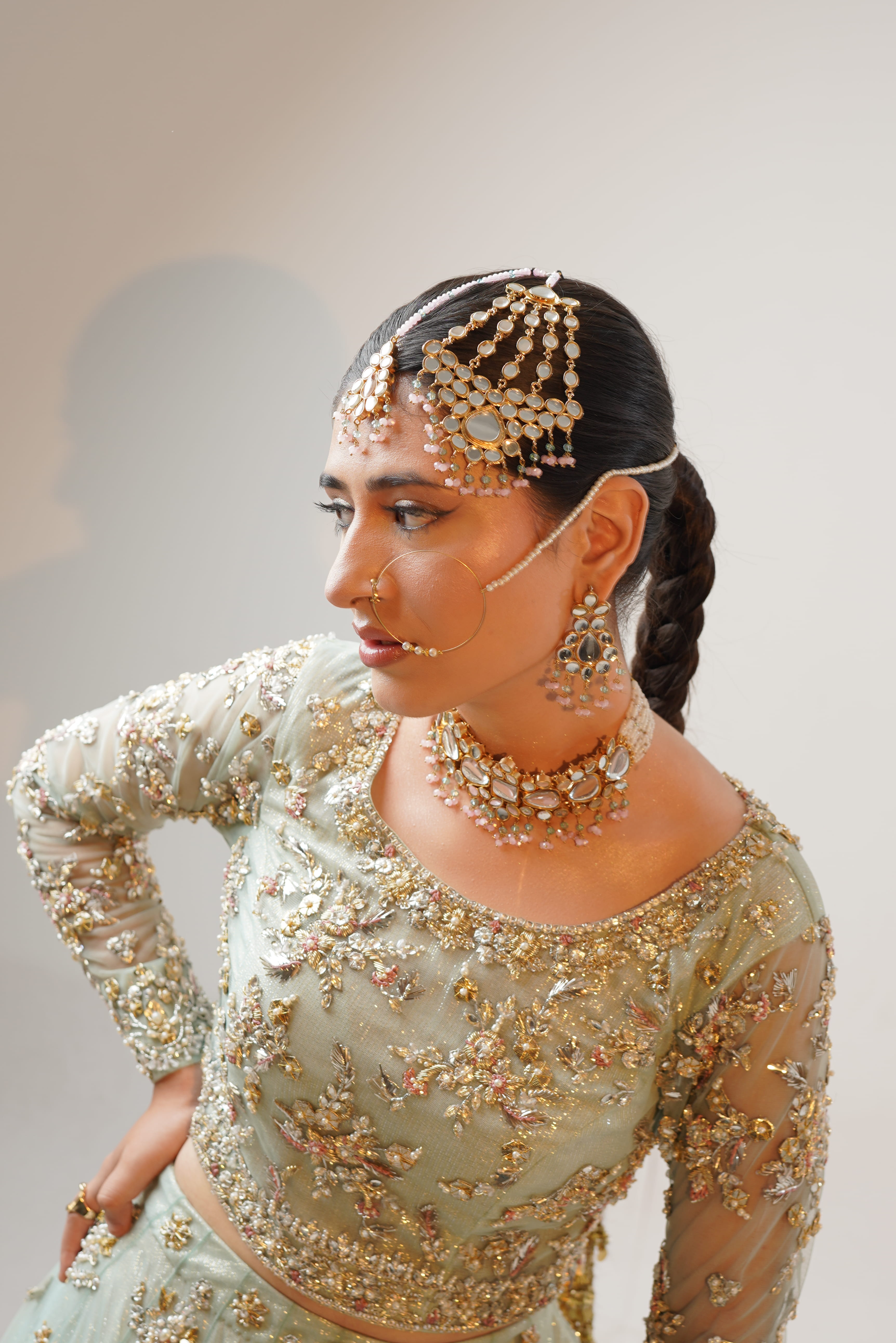 Ice Blue Anarkali Gown